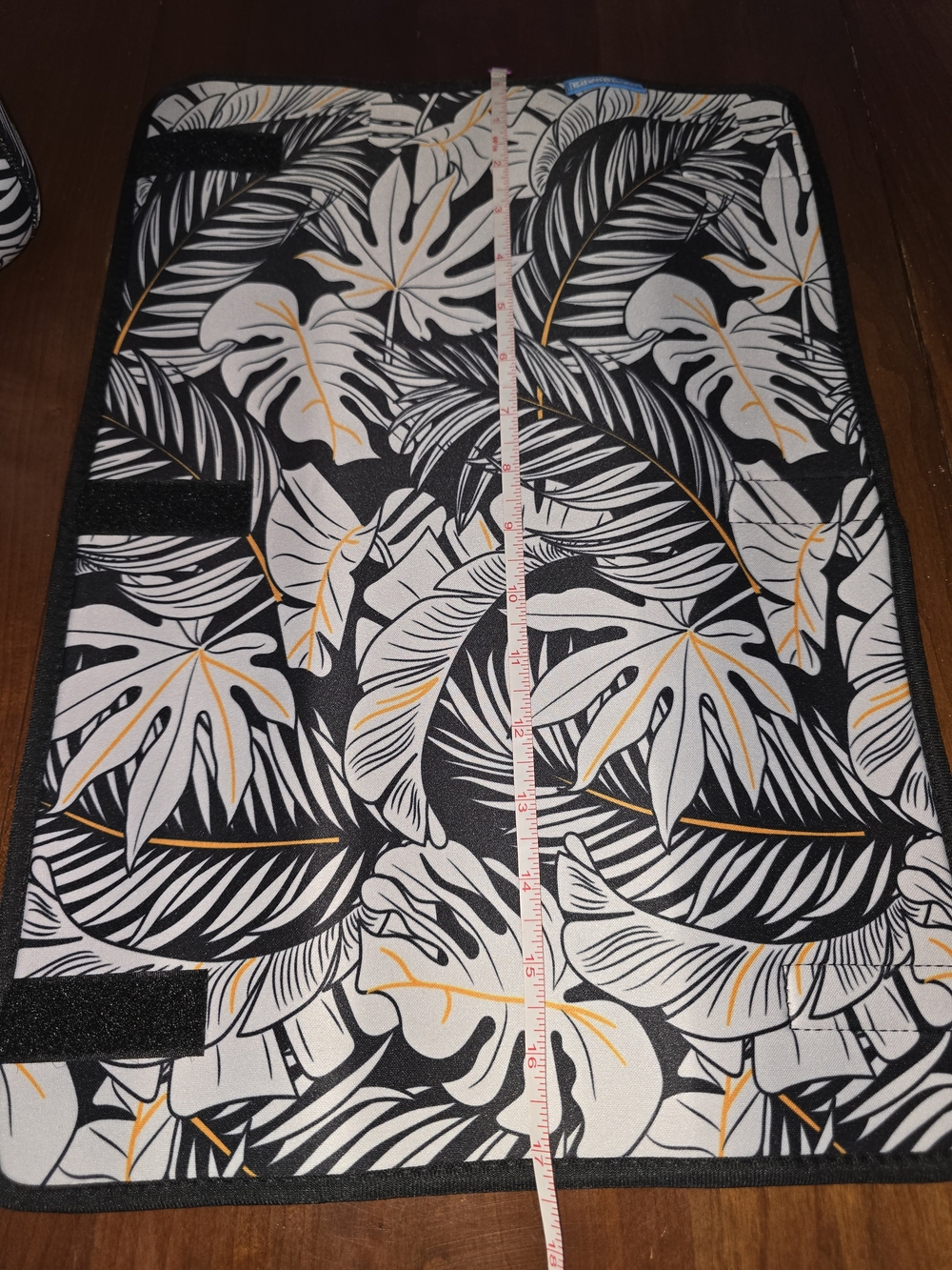 EdenRiver Tropical Leaf Print Tote Bag in Black & White, American Mahjong Bag - Picture 9 of 16
